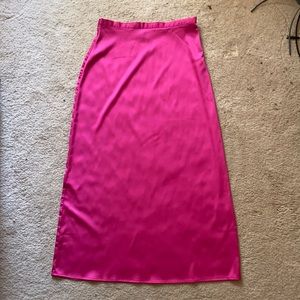 Forever 21 Pink Satin Skirt